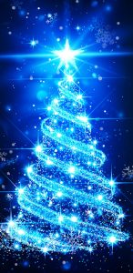 Blue christmas tree
